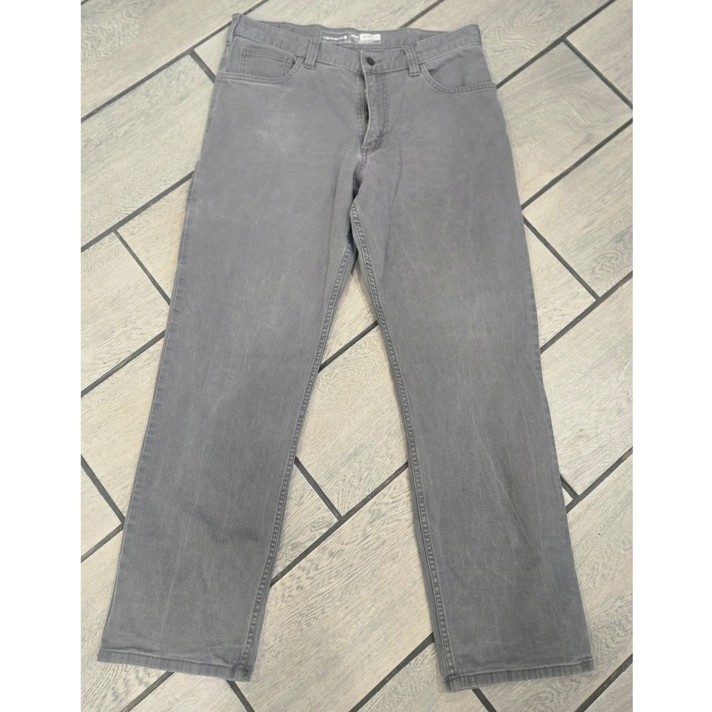 Carhartt Rugged Flex Relaxed Fit 5-Pocket Work Pants Gray 34x30 BN2517-M
